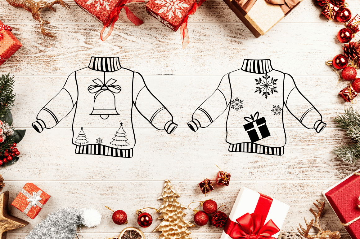 Christmas Ugly Sweater Ornament Bundle