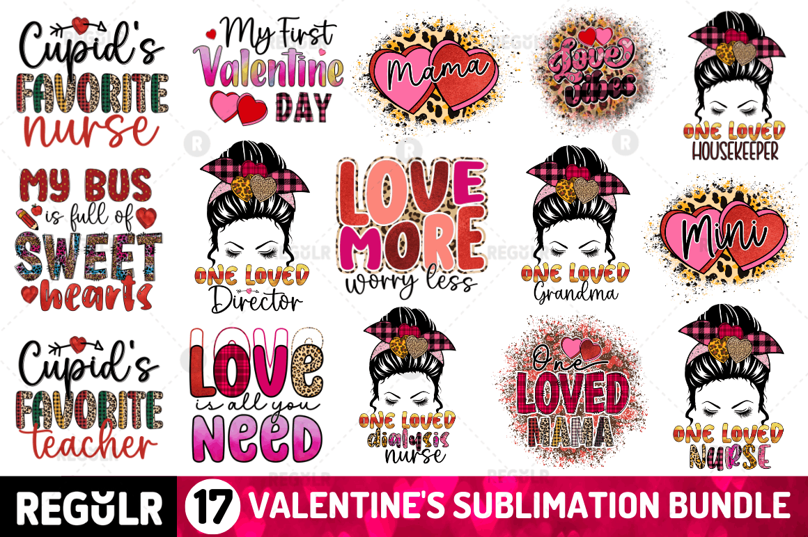 Valentine's Day T-shirt Sublimation Bundle