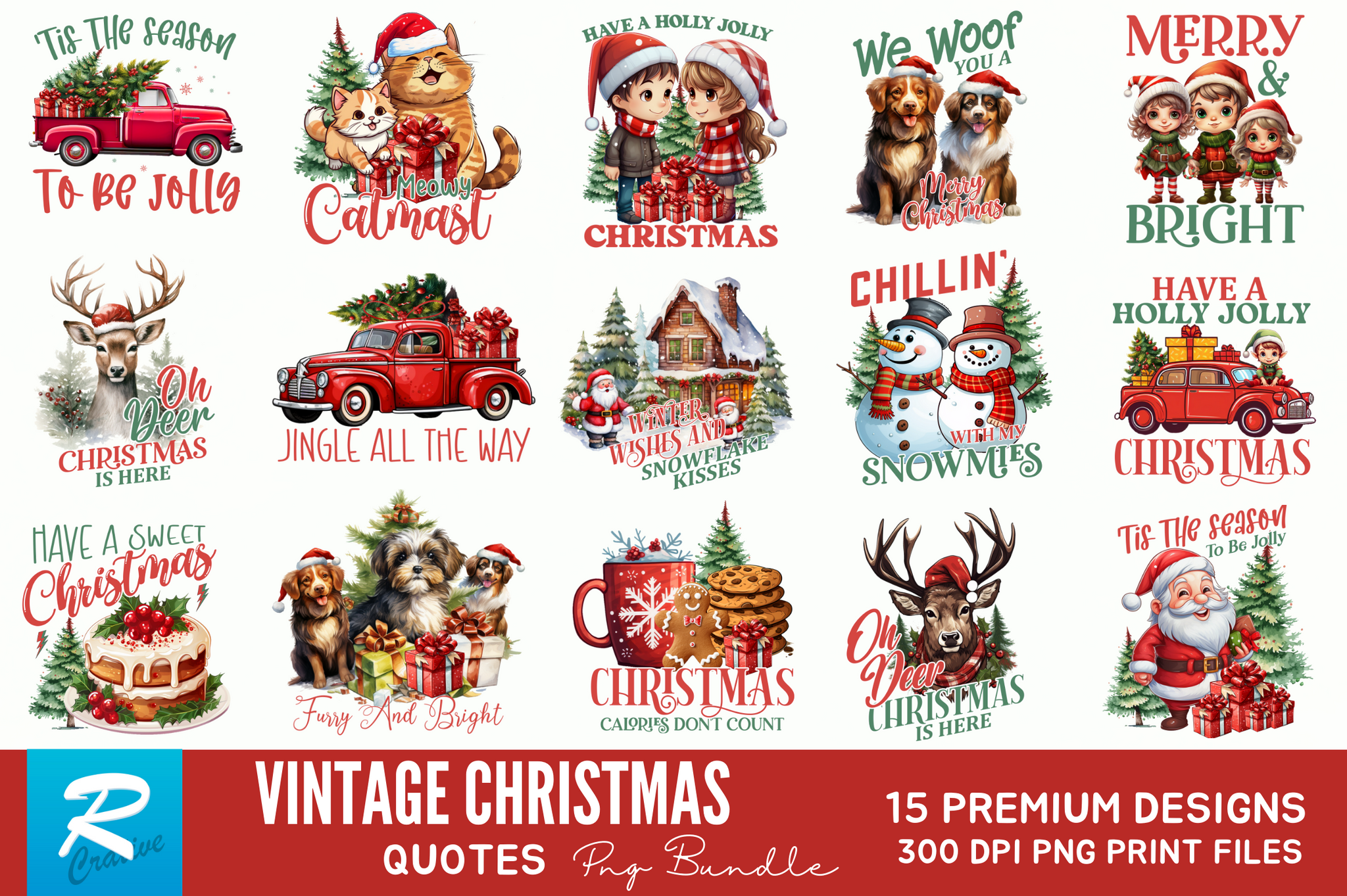 Vintage Christmas Sublimation Bundle