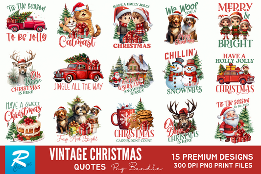 Vintage Christmas Sublimation Bundle