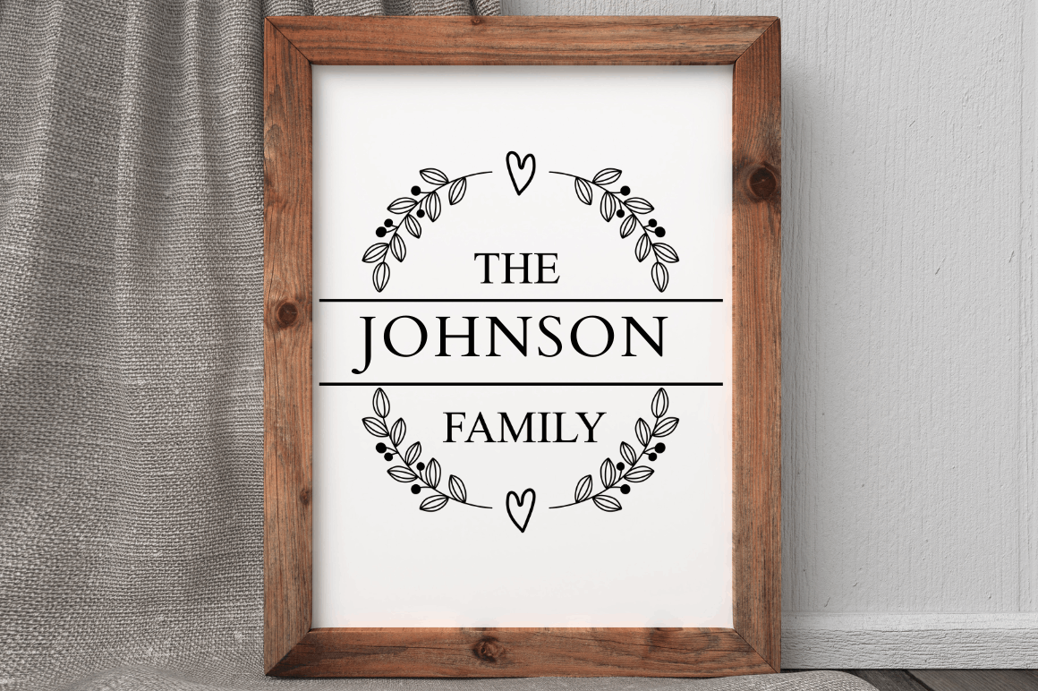 Botanical Family Frame  SVG Bundle