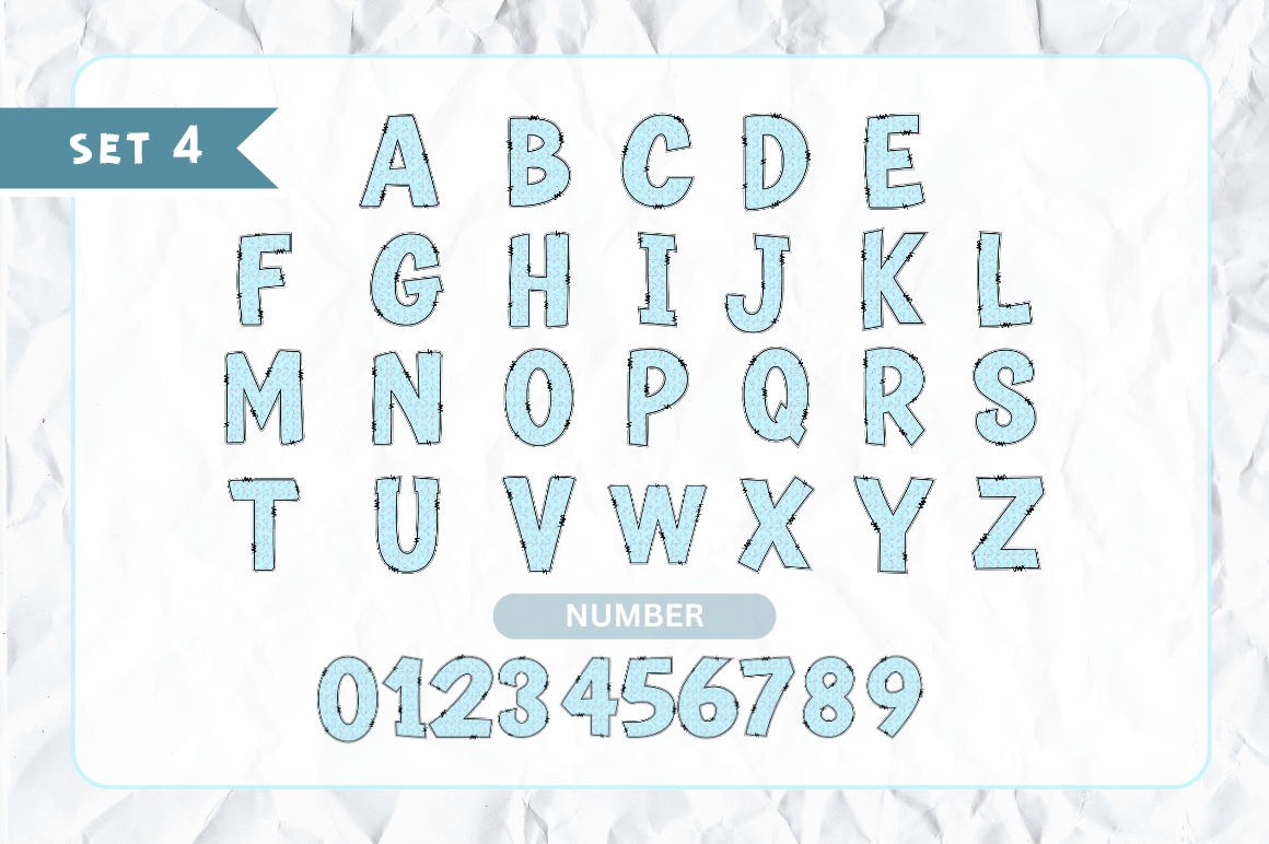 Medical Doodle Alphabet Bundle with Hand Drawn Clipart