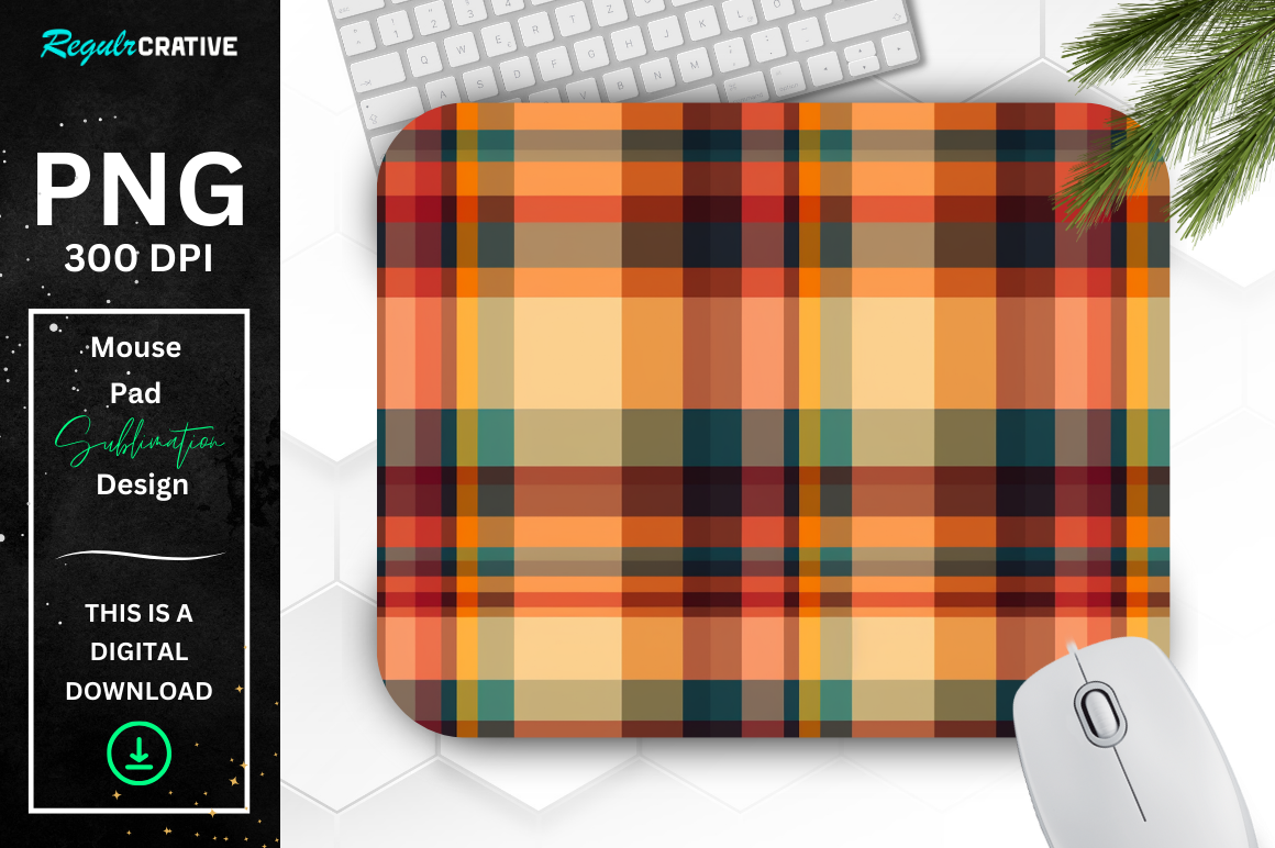 Thanksgiving Plaid Pattern Mouse Pad Bundle