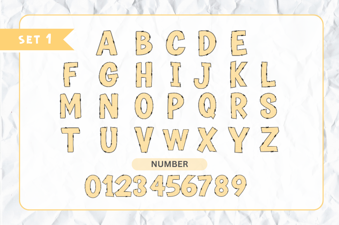 Sports Doodle Alphabet Bundle with Hand Drawn Clipart
