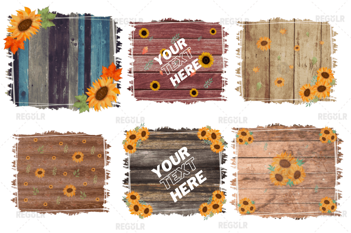 Fall Sunflowers Sublimation Background bundle
