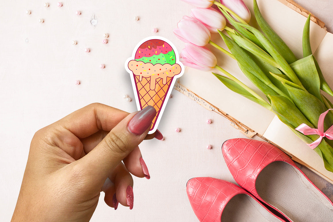 Cute Ice Cream Sticker Svg Bundle