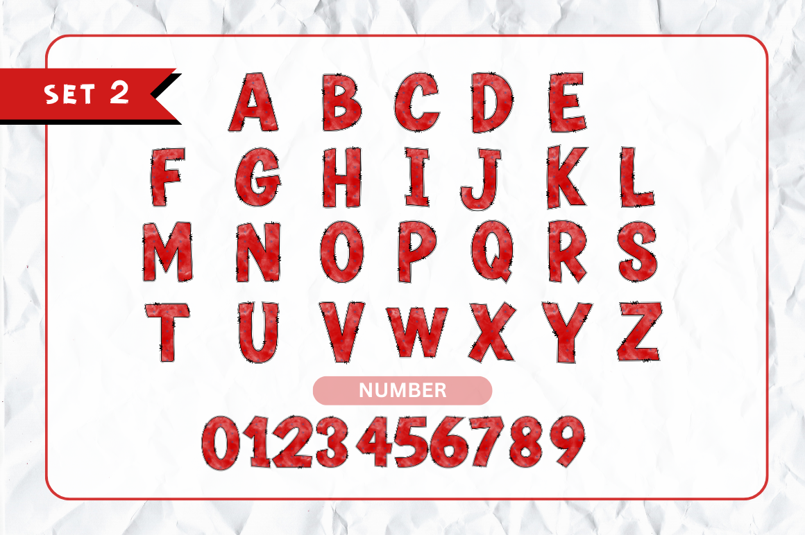 Patriotic Doodle Alphabet Bundle with Hand Drawn Clipart