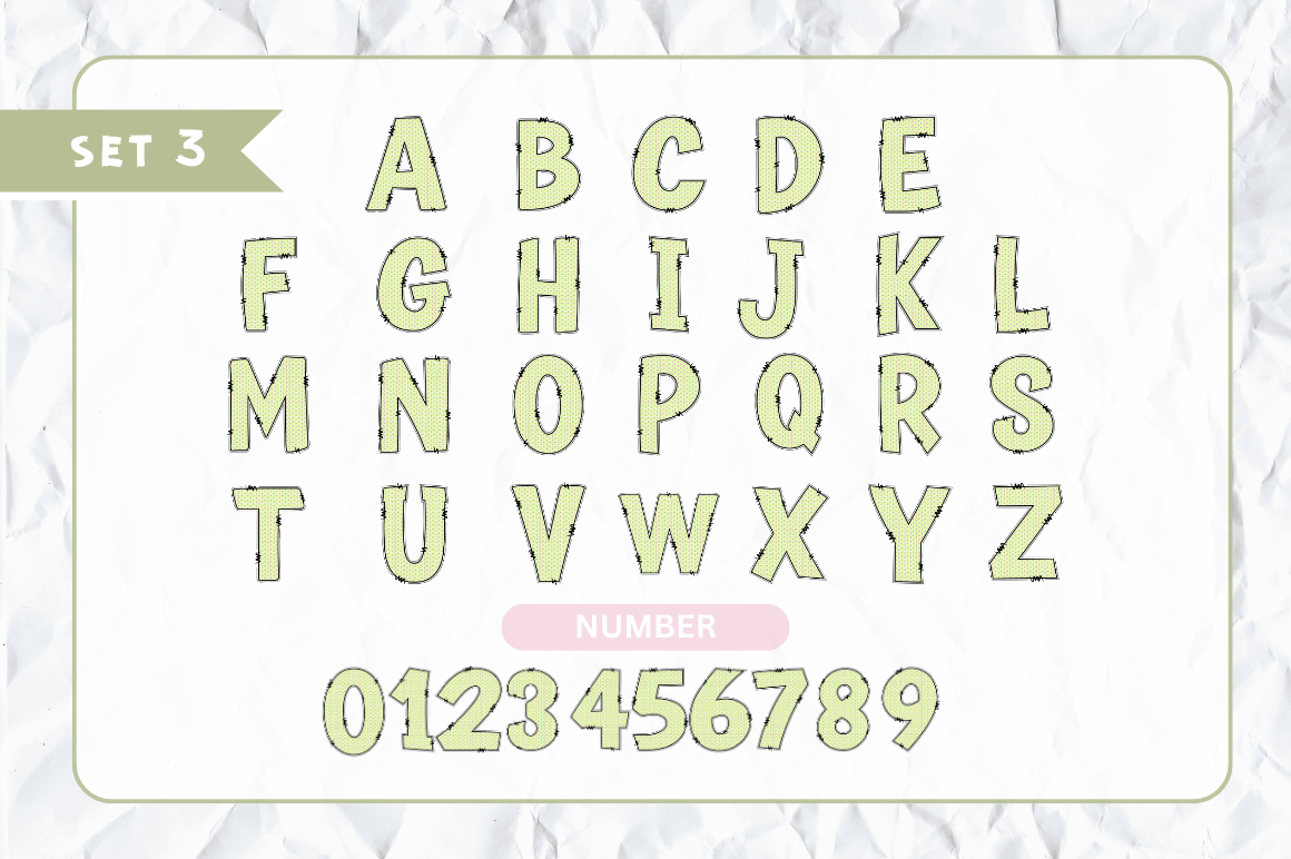 Medical Doodle Alphabet Bundle with Hand Drawn Clipart