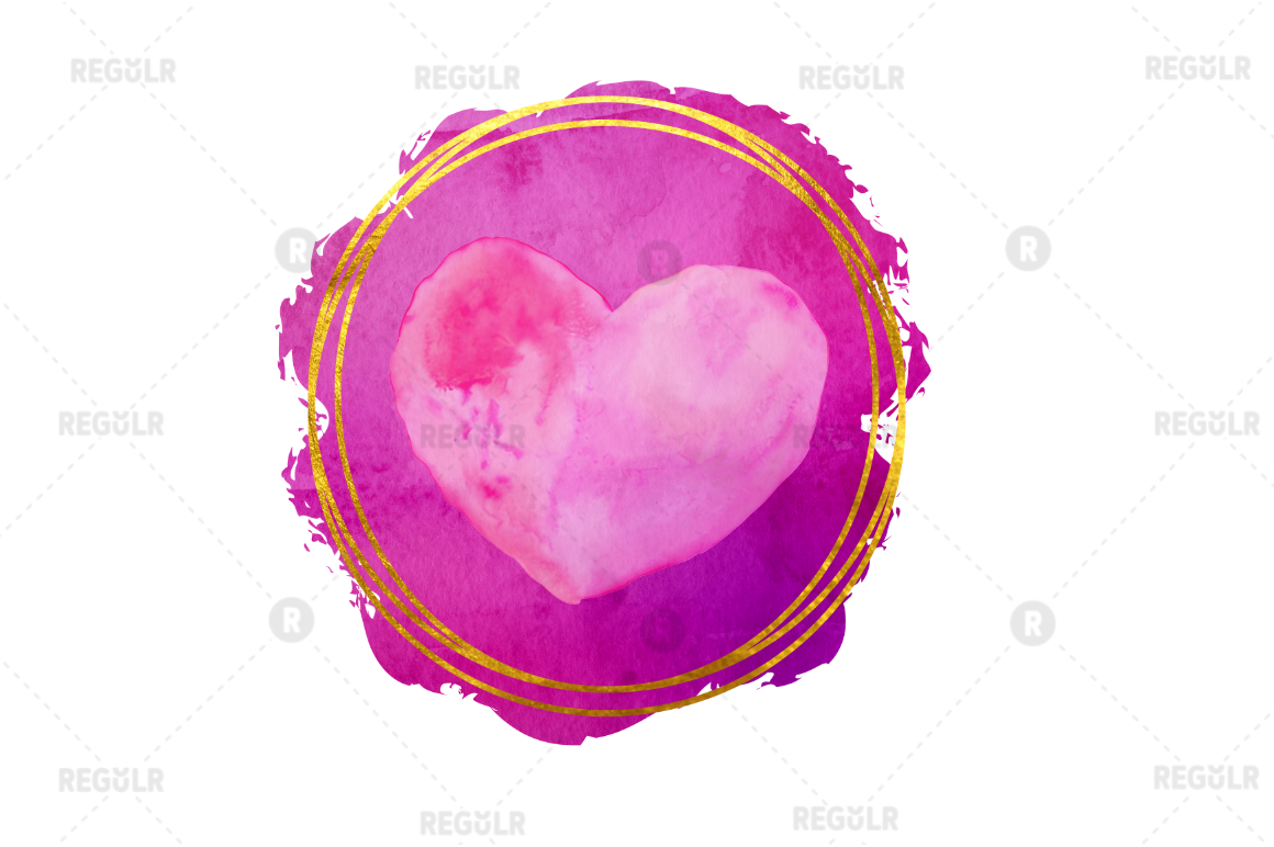 Valentine Splashes with hearts and lips background Sublimation Bundle