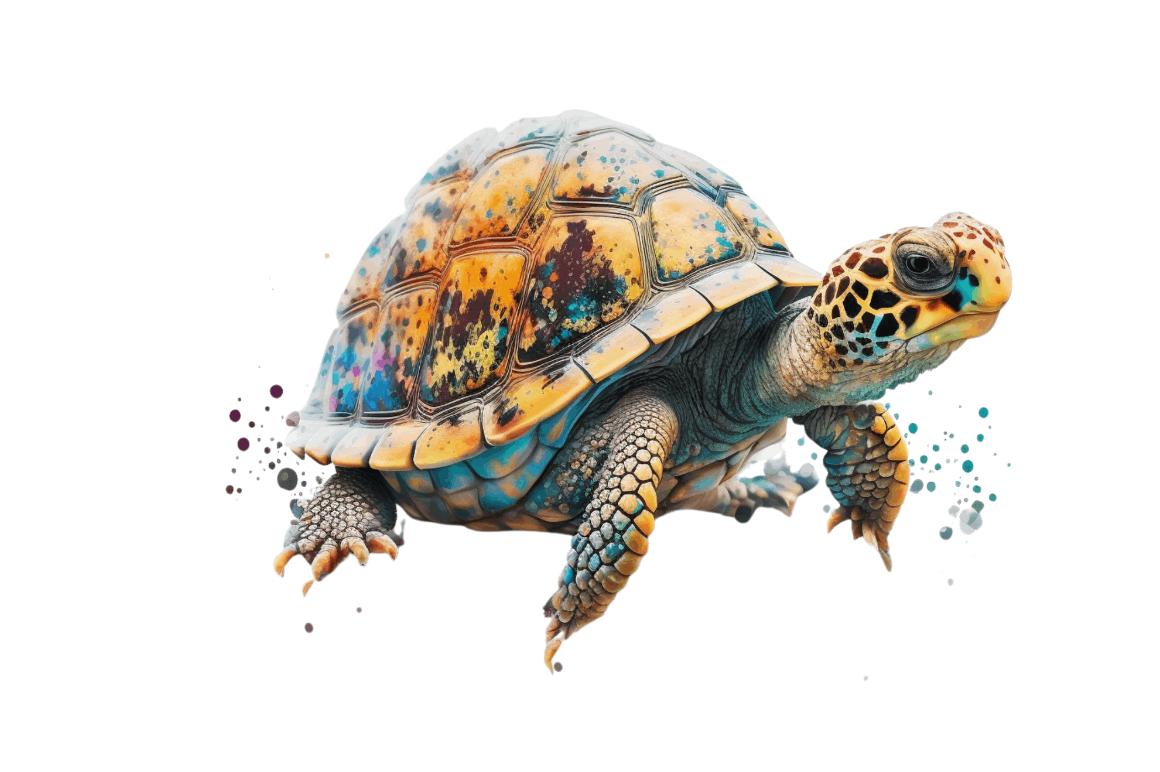 Watercolor Cute Turtle Sublimation Clipart Bundle