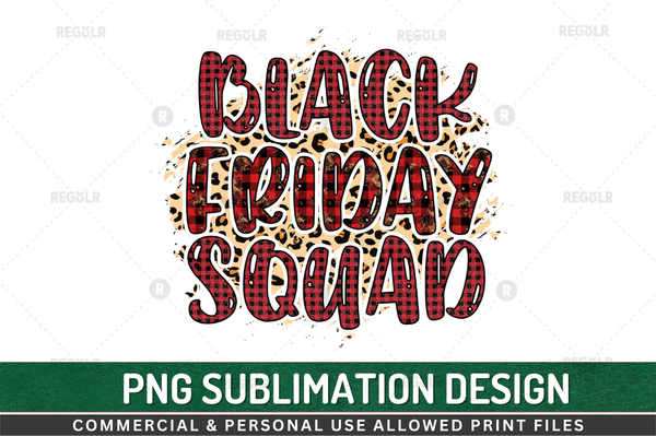 Black friday squad Sublimation Design Downloads, PNG Transparent