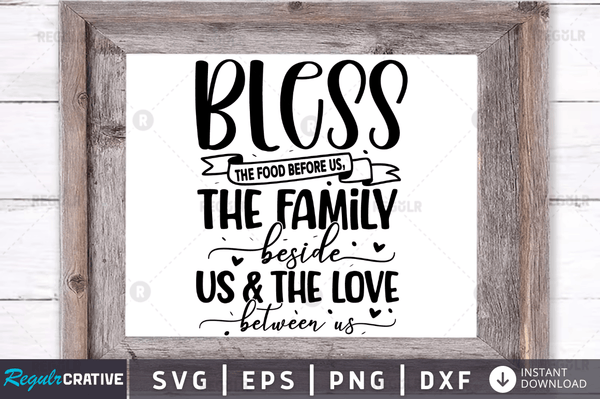 Bless the food before us Svg Designs Silhouette Cut Files
