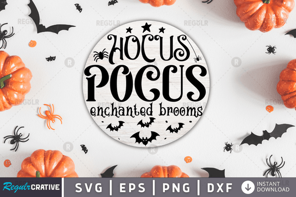 Hocus pocus enchanted brooms Svg Design Cricut Cut File
