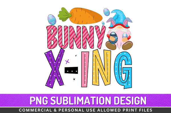 Bunny x-ing Sublimation Design Downloads, PNG Transparent