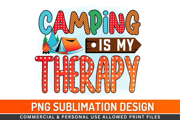 Camping is my therapy Design Downloads, PNG Transparent