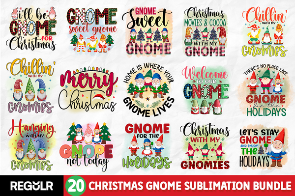 Christmas Gnome Sublimation Bundle
