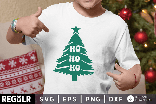 Ho ho ho SVG, Retro Christmas SVG Design