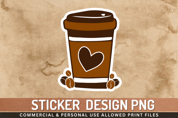 Coffee Sticker PNG Design Downloads, PNG Transparent