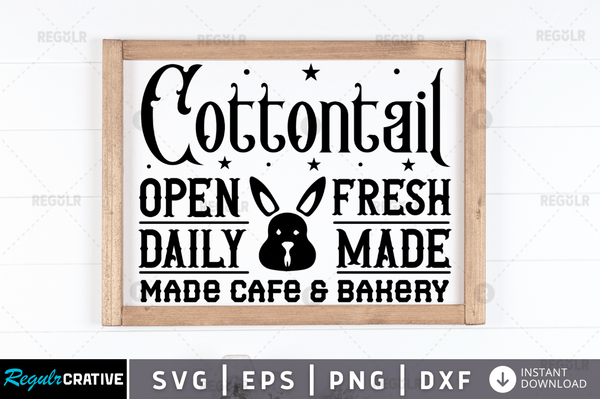 Cottontail farms open daily fresh made cafe and bakery Svg Designs Silhouette Cut Files