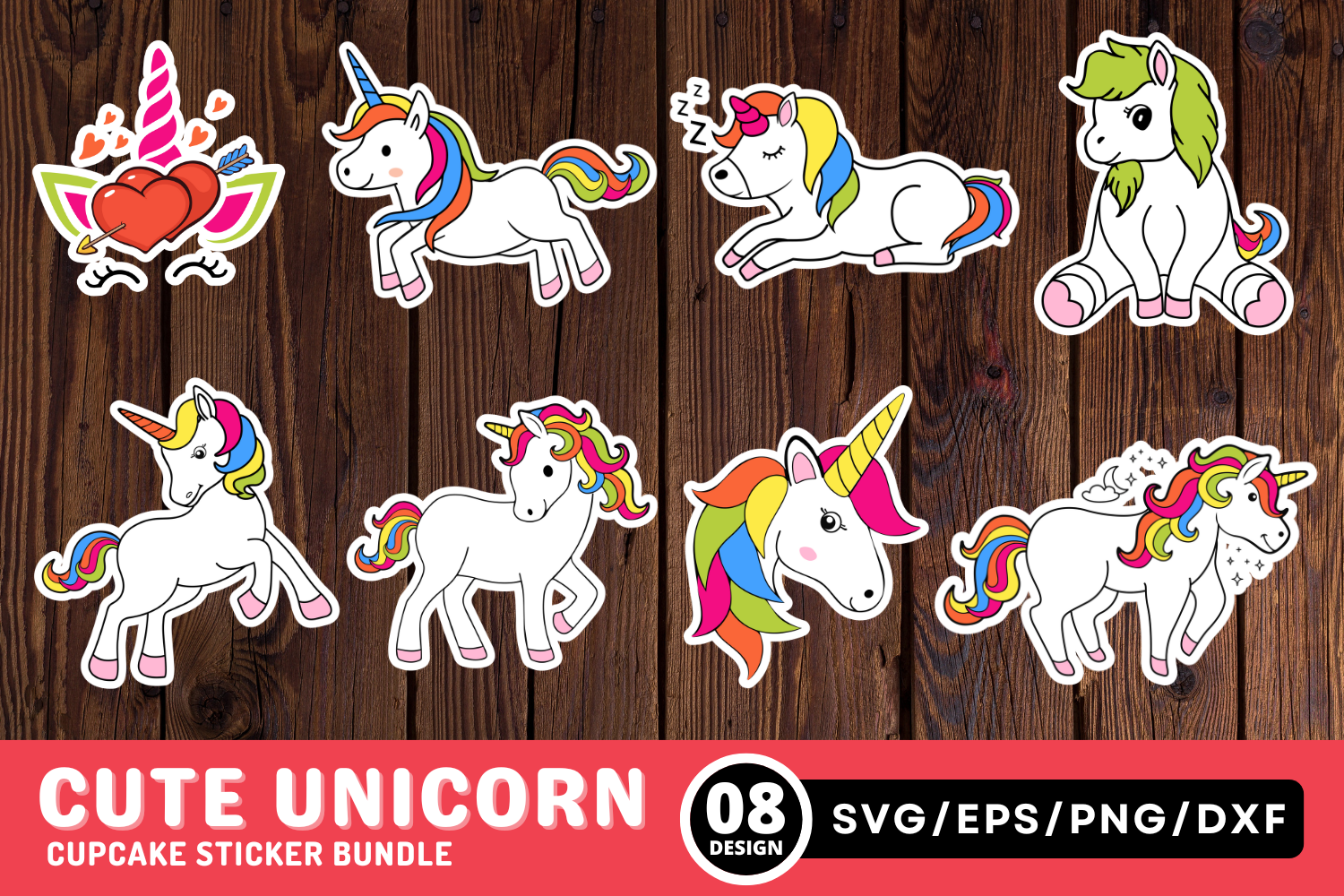 Cute Unicorn SVG Bundle