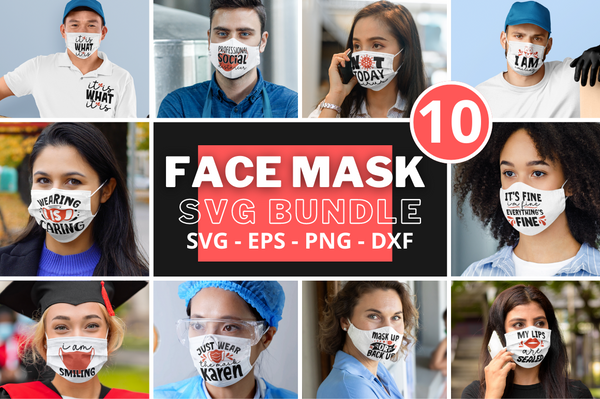 Face Mask SVG  Design Bundle