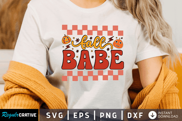 Fall babe Svg Designs Silhouette Cut Files