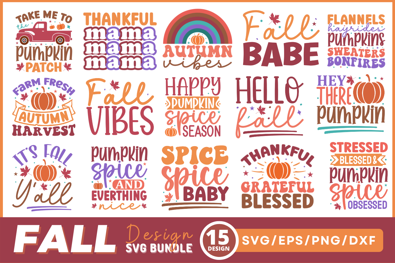 Fall Svg Designs Bundle
