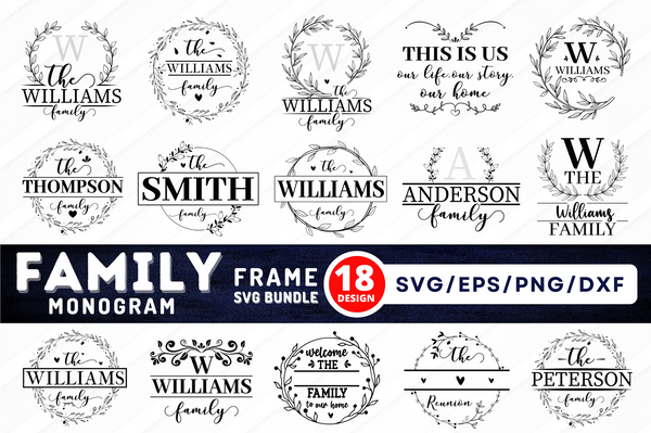 Family Monogram SVG Bundle