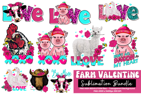 Farm Valentine Sublimation Bundle