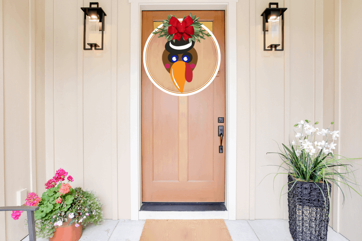 Thanksgiving Door Round Signs PNG Bundle