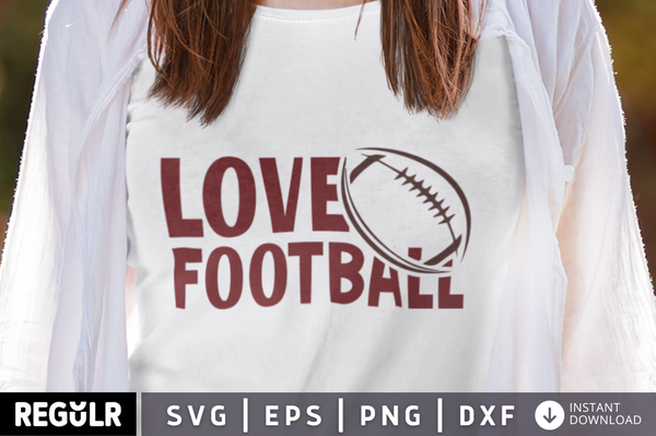 Love football  SVG, football SVG Design