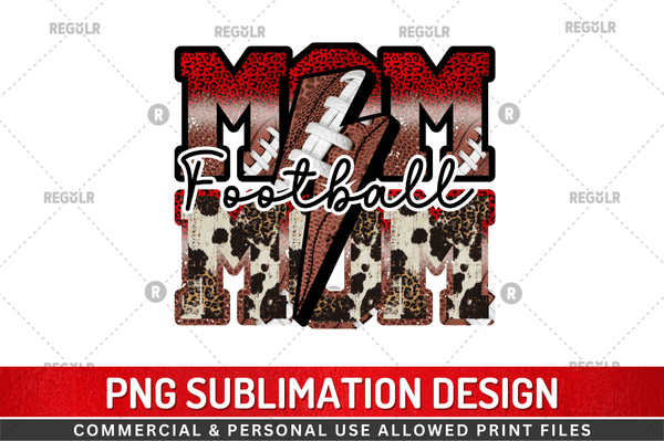 Football Mom Sublimation Design PNG File