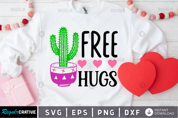 Free hugs Svg Designs Silhouette Cut Files