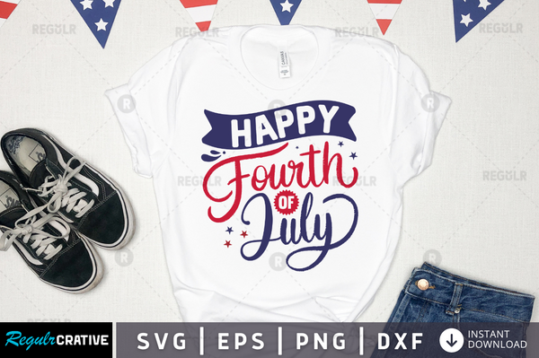 Happy 4th of july Svg Designs Silhouette Cut Files