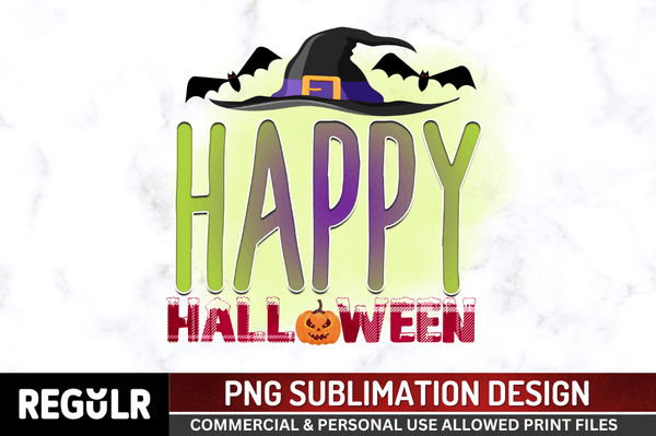 Happy Halloween Sublimation PNG, Halloween Sublimation Design