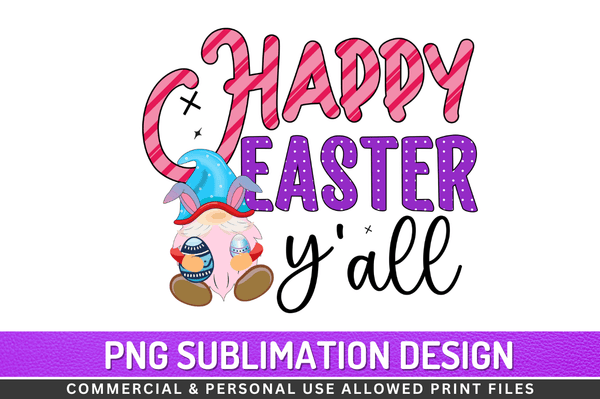 Happy easter y'all  Sublimation Design Downloads, PNG Transparent