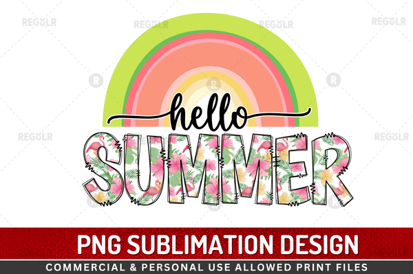 Hello summer Sublimation  PNG Design