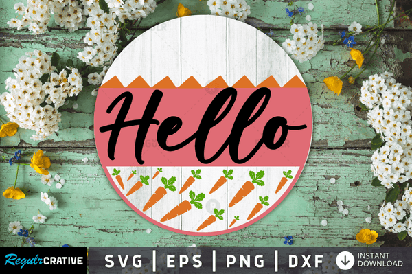 Hello Svg easter Designs Silhouette Cut Files