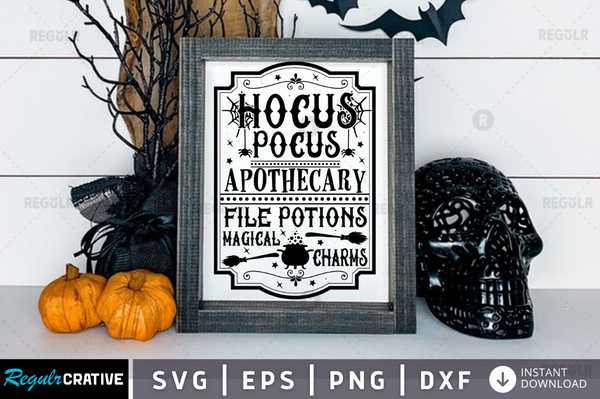 Hocus pocus apothecary file Svg Designs Silhouette Cut Files