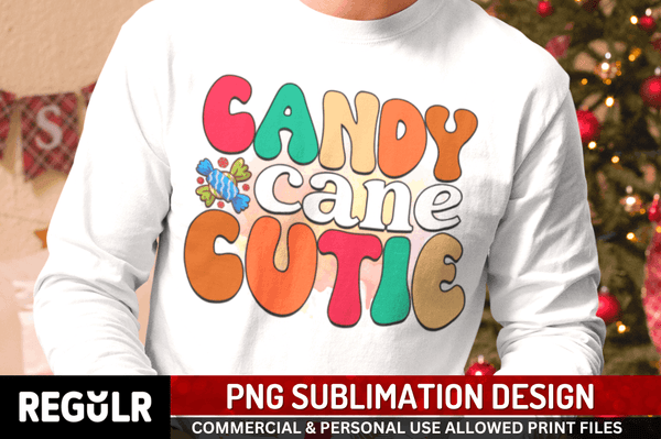 Candy cane cutie Sublimation PNG, Christmas Sublimation Design