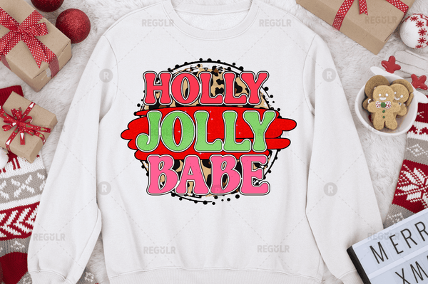 Holly Jolly babe Sublimation Design Downloads, PNG Transparent