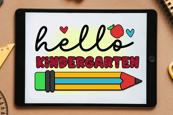 Hello kindergarten Sublimation PNG, Back To School Sublimation Design