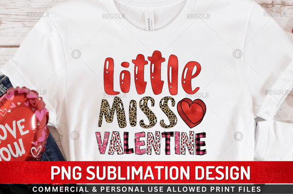 Little miss valentine Sublimation Design Downloads, PNG Transparent