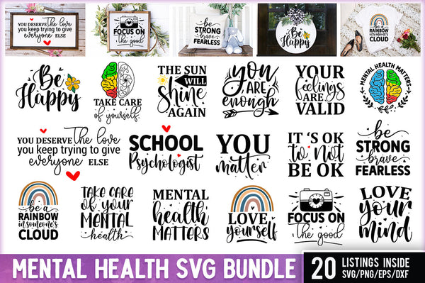 Mental Health SVG Design Bundle