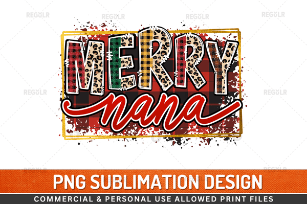 Merry nana Sublimation Design Downloads, PNG Transparent