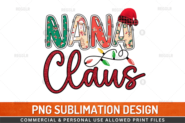 Nana claus Sublimation Design Downloads, PNG Transparent