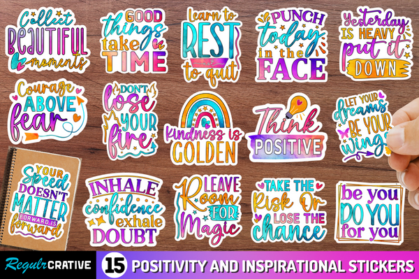 Positivity And Inspirational Stickers Bundle