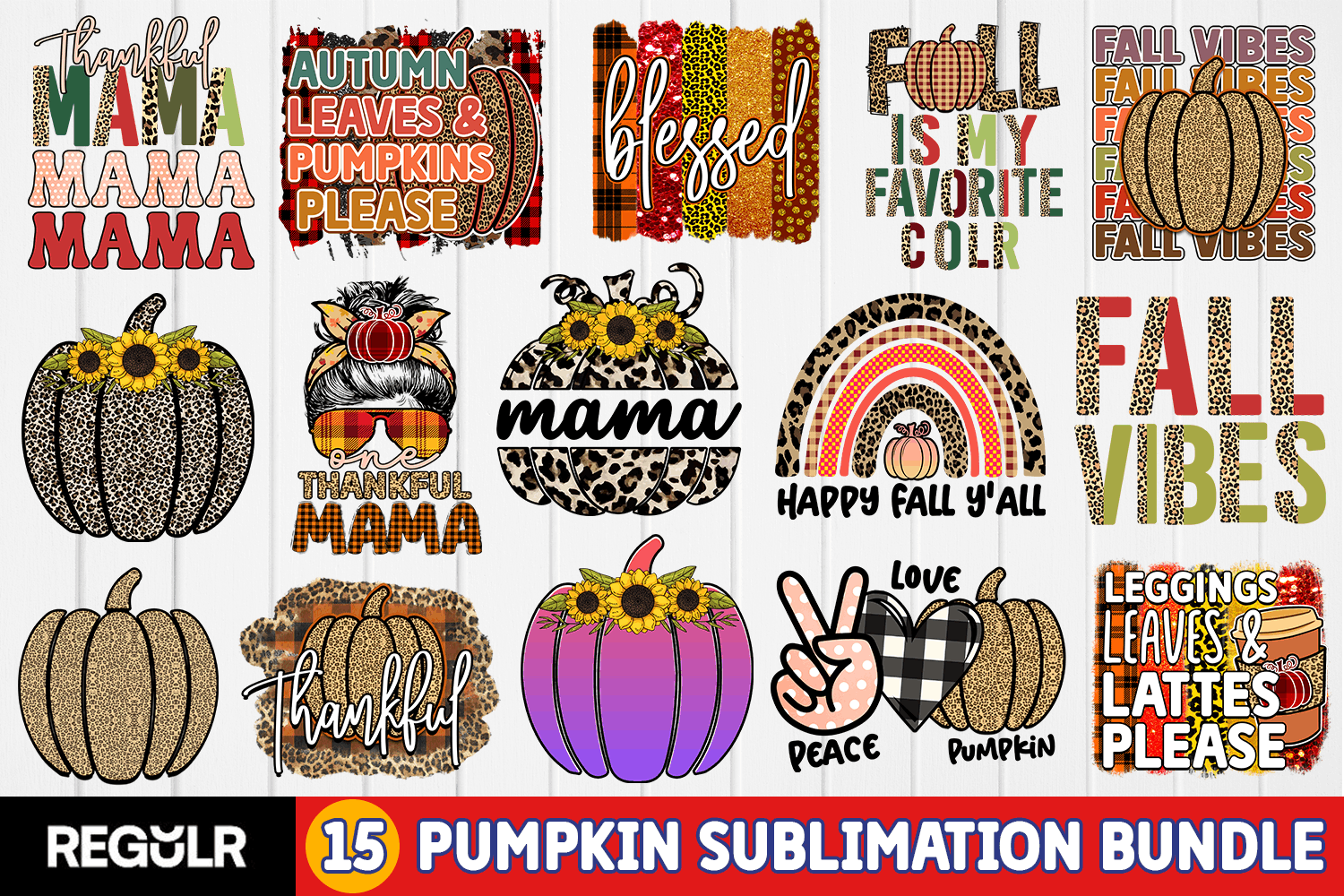 Fall - Pumpkin Sublimation Bundle