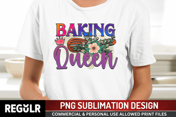 baking queen Sublimation Design PNG File