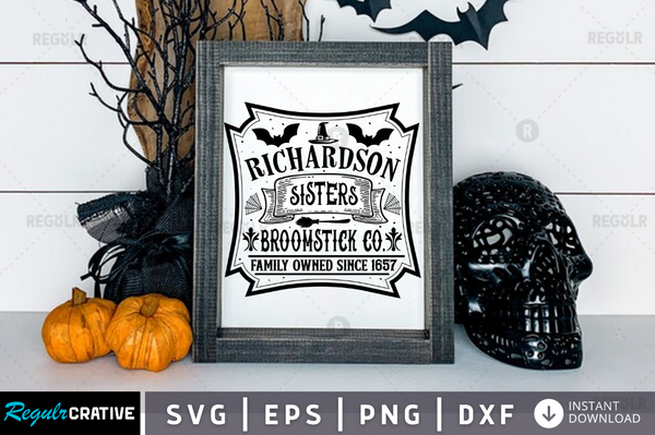 Richardson sisters broomstick Svg Designs Silhouette Cut Files